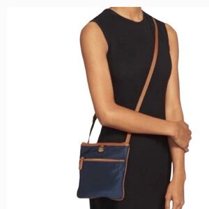 Michael Kors Blue and Tan Crossbody Bag